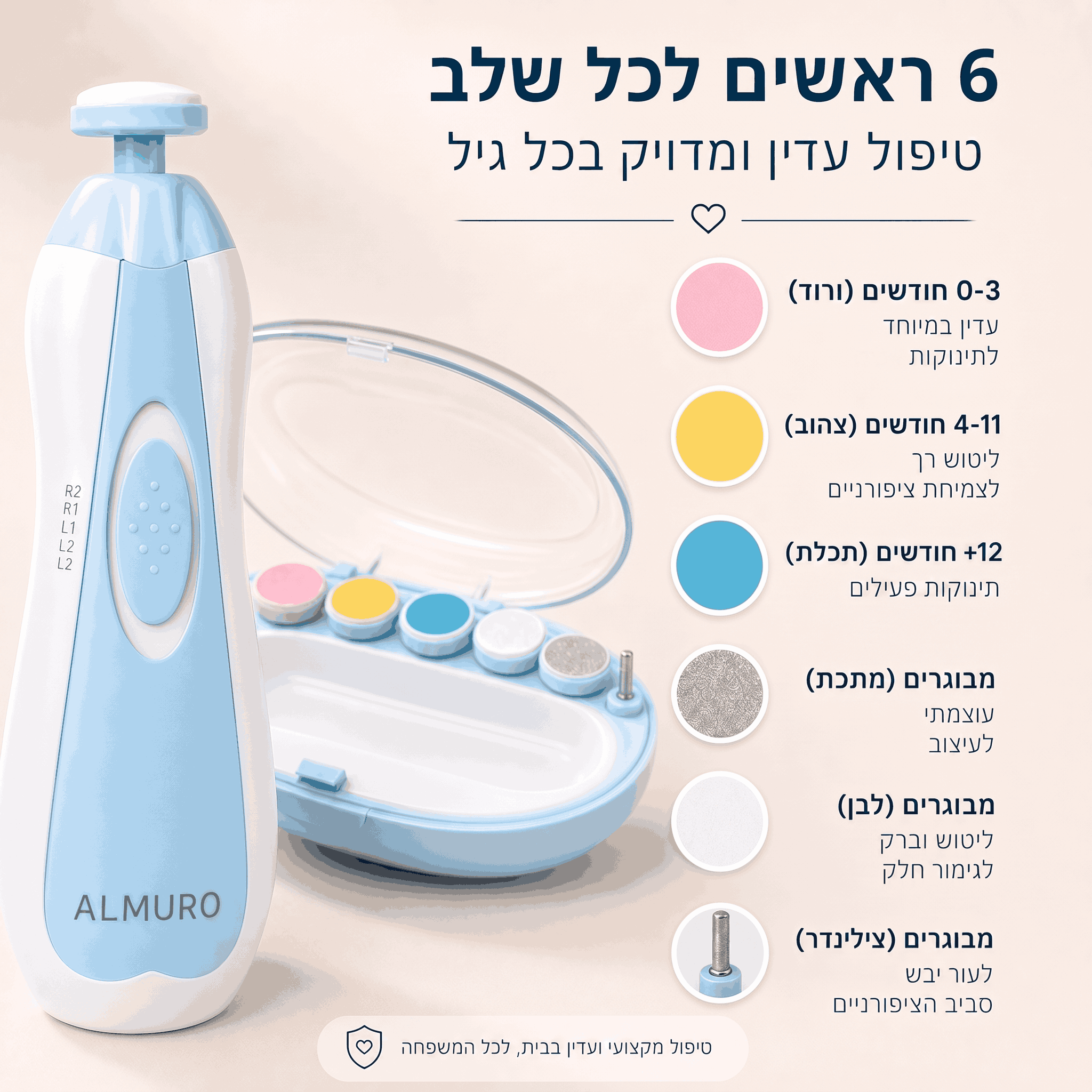 משייף ציפורניים לתינוקות Almuro™